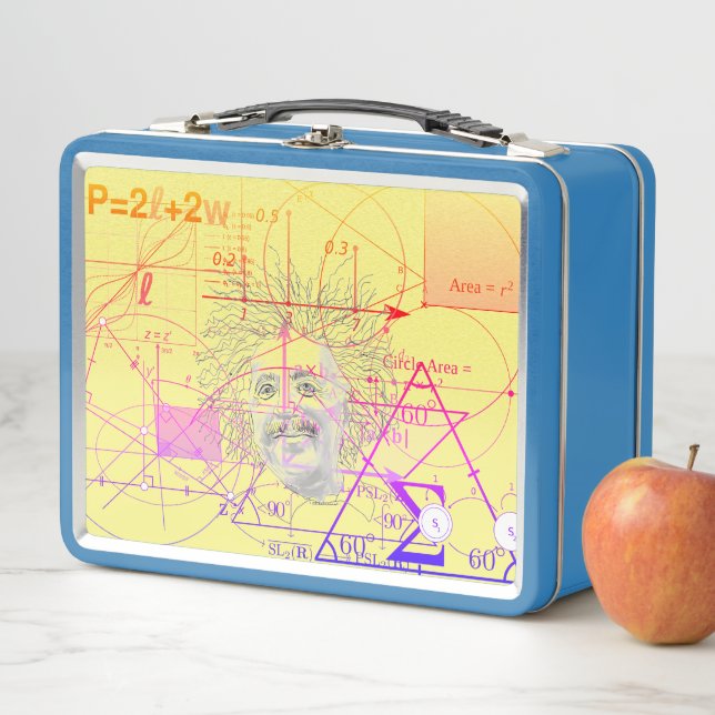 Fun Colourful Equations Geometric Designs Metal Lunch Box (In Situ)