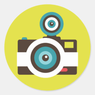 Fun Colourful FishEye Camera Photographer Classic Round Sticker
