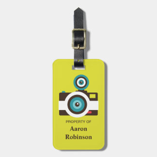 Fun Colourful FishEye Camera Photographer Luggage Tag