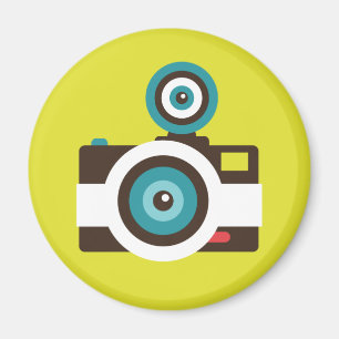 Fun Colourful FishEye Camera Photographer Magnet