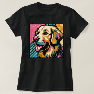 Fun Colourful Golden Retriever Pop Art T-Shirt