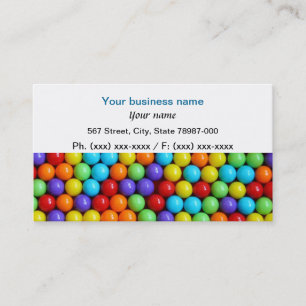 Fun colourful gumball business card. card