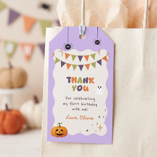 Fun Colourful Halloween Birthday Gift Tags