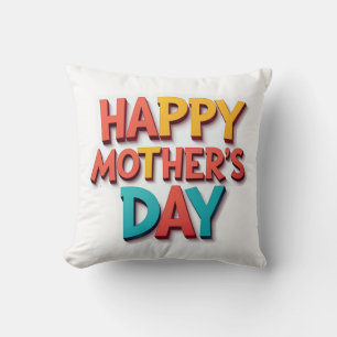 Fun & Colourful Happy Mother's Day Gift Cushion