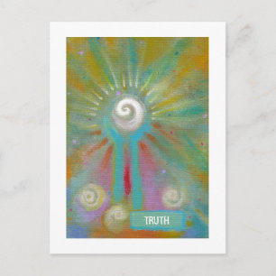 Fun colourful inspirational abstract art customise postcard