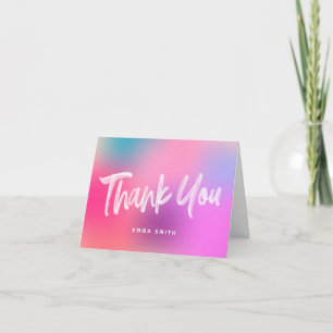 Fun Colourful Modern Teen Birthday Party Thank You