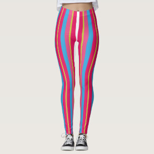 Fun Colourful Multi Stripes Leggings