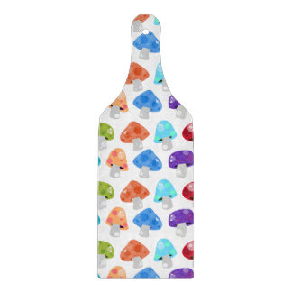 Fun Colourful Mushrooms Glass Cutting Board