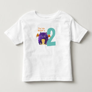 Fun colourful My Little Monster is two birthday  Toddler T-Shirt