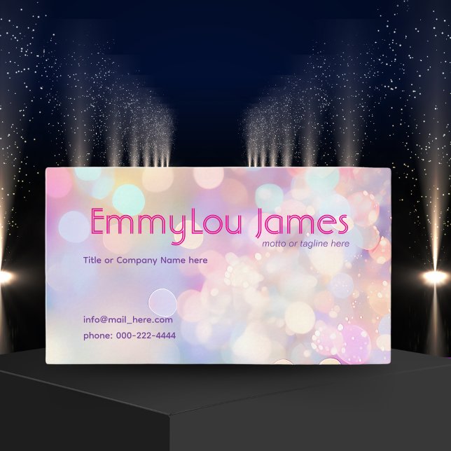 Fun colourful nightlife artist sparkle business card (Creator Uploaded)