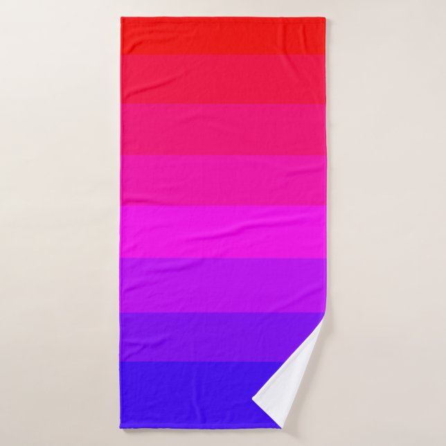 Fun Colourful Ombre Gradient  Bath Towel (Bath Towel)