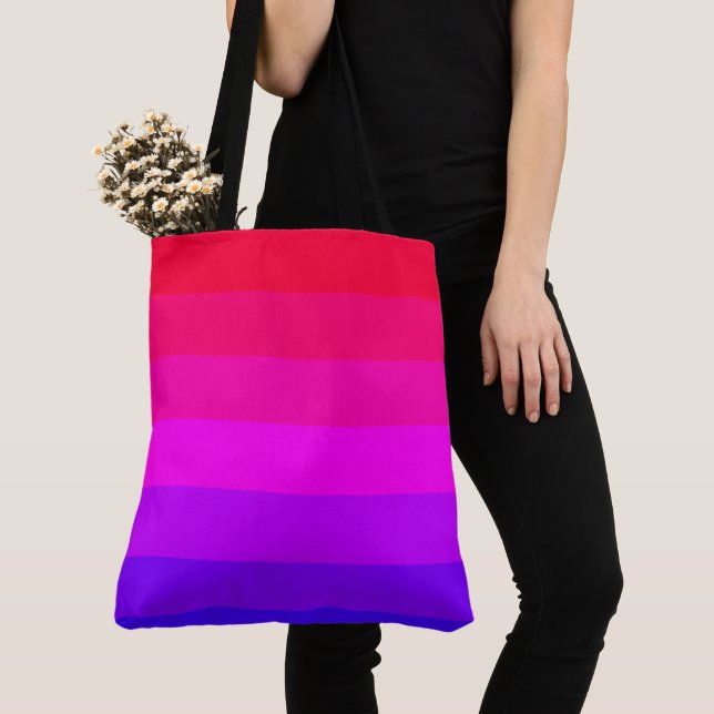 Fun Colourful Ombre Gradient  Tote Bag (Close Up)