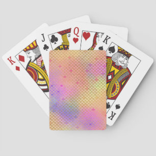 Fun Colourful Ombre Pastel Mermaid Pattern Playing Cards