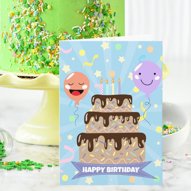 Fun Colourful Party Celebration Happy Birthday Card (Creator Uploaded)