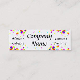 Fun, Colourful Party Confetti Mini Business Card