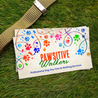 Fun Colourful paw prints trail - Dog Walker