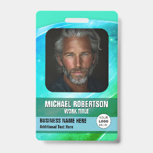 Fun Colourful Personalised Photo Employee Badge ID Badge