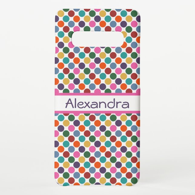 Fun, Colourful Polka Dots Samsung Galaxy Case (Back)