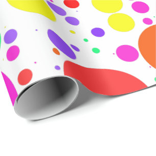 Fun Colourful Polka Dots Wrapping Paper