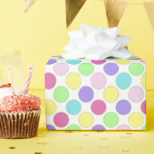 Fun Colourful Polka Dots Wrapping Paper