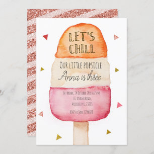 Fun Colourful Popsicle Birthday Invitation