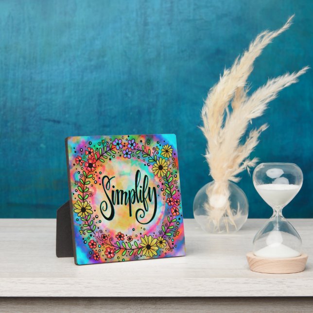Fun Colourful Pretty Simplify Plaque (Insitu)