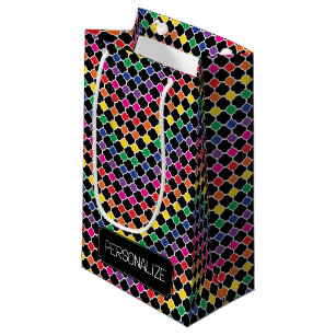 Fun Colourful Quatrefoil Pattern  Small Gift Bag