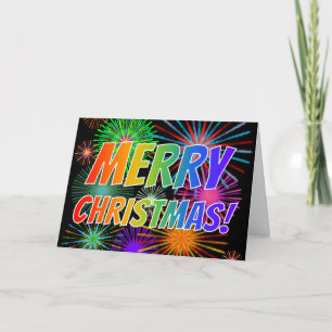 Fun, Colourful, Rainbow Spectrum "MERRY CHRISTMAS! Card