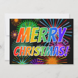 Fun, Colourful, Rainbow Spectrum "MERRY CHRISTMAS! Holiday Card