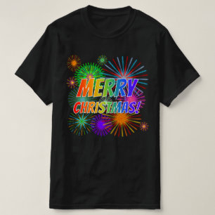 Fun, Colourful, Rainbow Spectrum "MERRY CHRISTMAS! T-Shirt