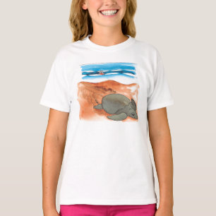 Fun Colourful Sea Turtle Beach Girl's T-Shirt