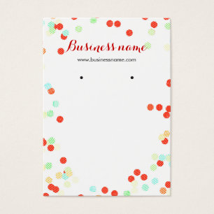Fun Colourful Sprinkles Background Earring Cards