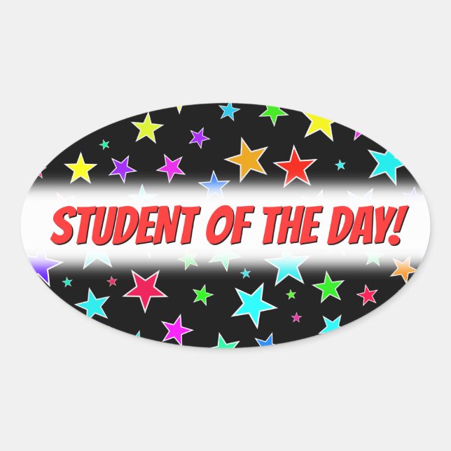 Fun, Colourful Stars Pattern Sticker (Front)