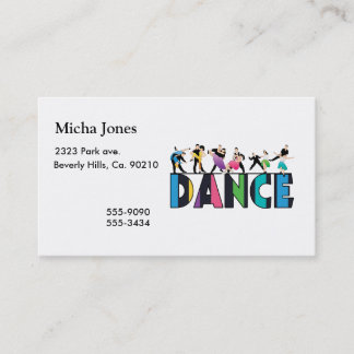 Fun & Colourful Striped Dancers Dance Business Card