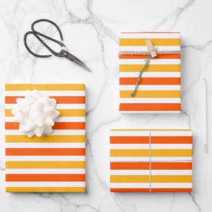 Fun Colourful striped pattern Wrapping Paper Sheet