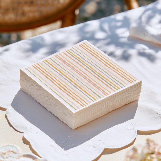 Fun Colourful Stripes Napkin (Creator Uploaded)