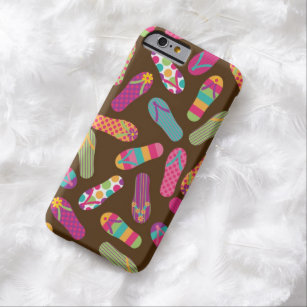 Fun Colourful Summer Flip Flops Pattern Barely There iPhone 6 Case