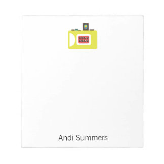 Fun Colourful Super S Camera Photographer Notepad