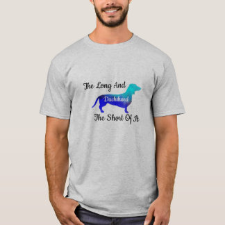 Fun colourful teal Dachshund Customisable T-Shirt