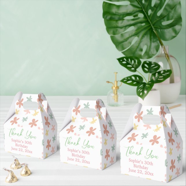 Fun colourful thank you treat/favour/gift boxes (Multiple)