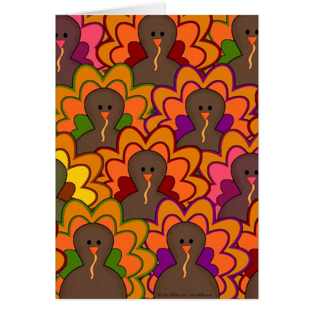 Fun Colourful Thanksgiving Turkeys (Front)