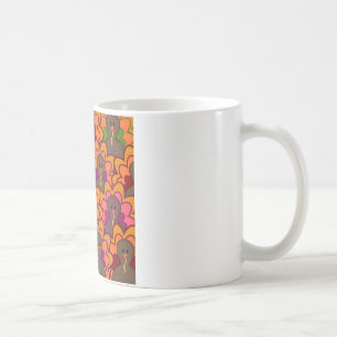 Fun Colourful Thanksgiving Turkeys Coffee Mug