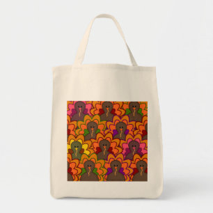 Fun Colourful Thanksgiving Turkeys Tote Bag