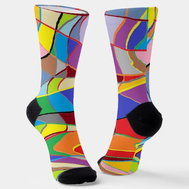 Fun, colourful & trendy crew socks (Angled)