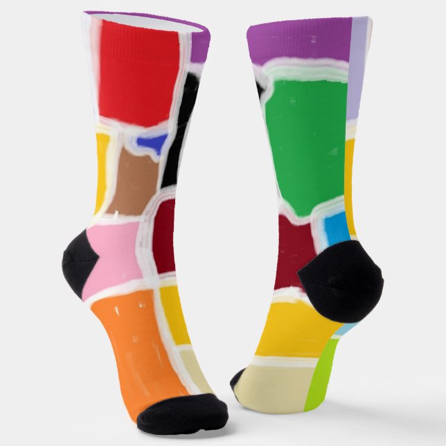 Fun, colourful & trendy crew socks (Angled)