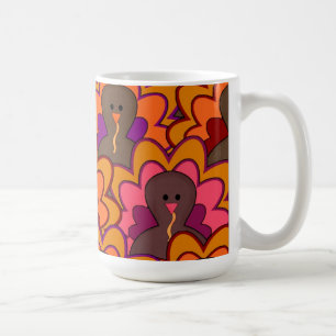 Fun Colourful Turkey Day Mug
