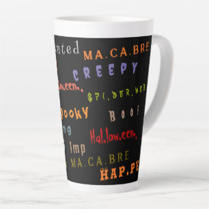 Fun & Colourful Typography Spirit Halloween Latte Mug