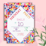 Fun Colourful Watercolor Paint Blots Kids Birthday Invitation<br><div class="desc">Fun Colourful Watercolor Paint Blots Kids Birthday Invitation. A vivid and playful invitation for a birthday party. Colourful watercolor blots and colourful text. Personalise the invitation with your information - you can customise all the text. Great for a girl or a boy birthday party.</div>