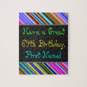 Fun, Colourful, Whimsical 64th Birthday Puzzle