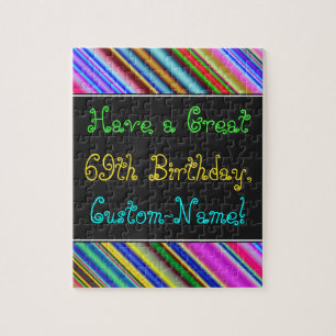 Fun, Colourful, Whimsical 69th Birthday Puzzle